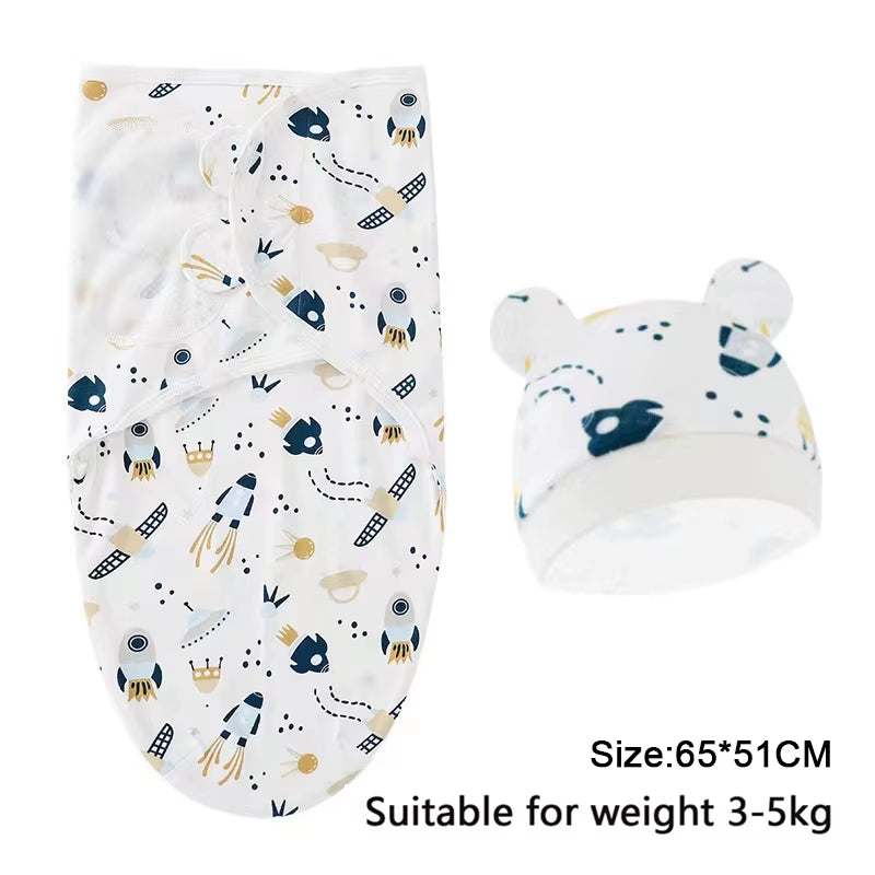 100%Cotton 0-3 Months Newborn Swaddle Sleepsack New Born Baby Swaddling Bedding