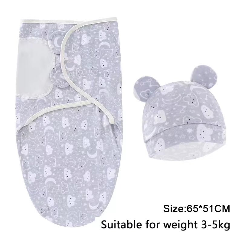 100%Cotton 0-3 Months Newborn Swaddle Sleepsack New Born Baby Swaddling Bedding